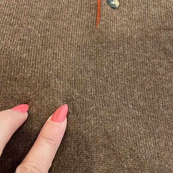 Kinross Chocolate Men's Collared Sweater - Picture 12 of 12